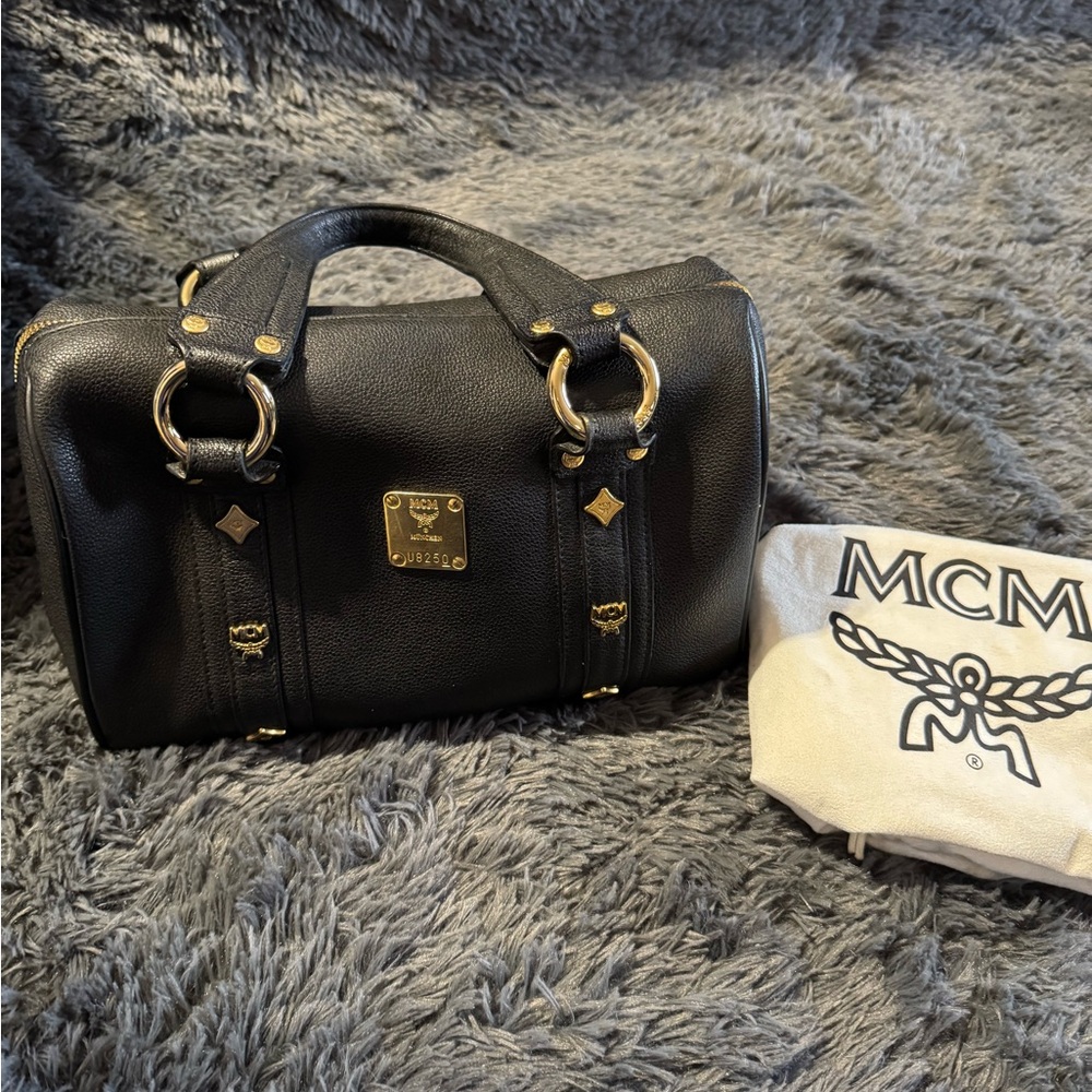 MCM Black Leather Men's Bag
